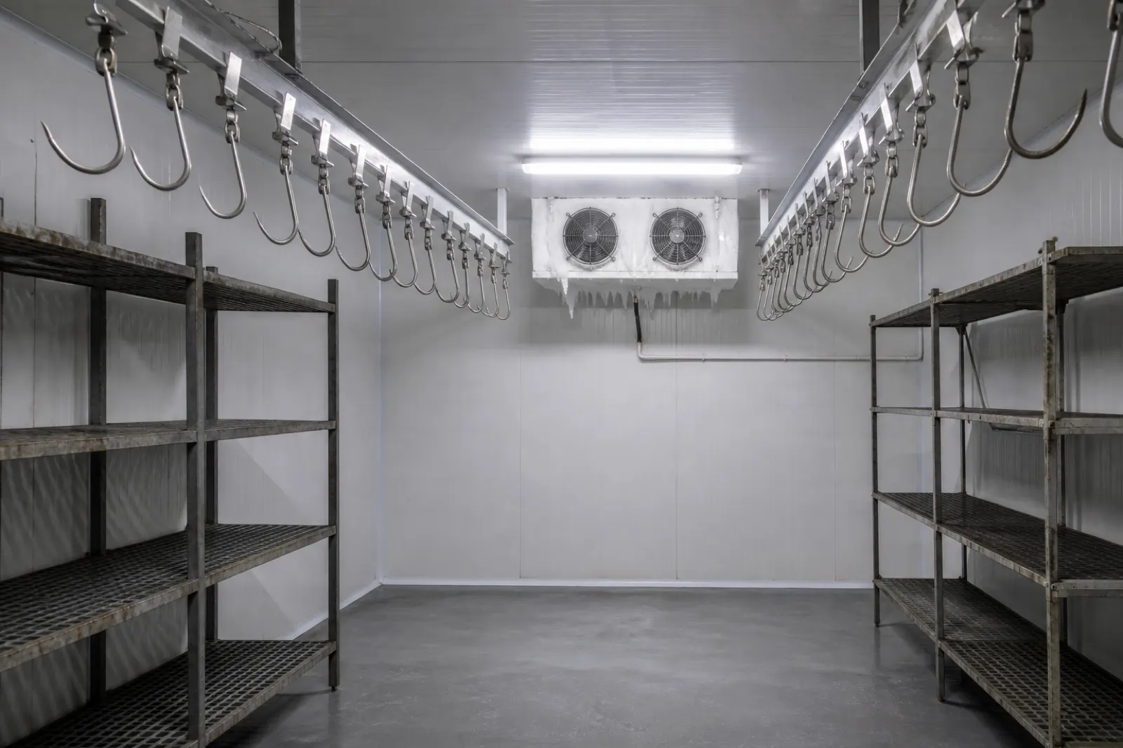 Interior of a commercial cold storage room